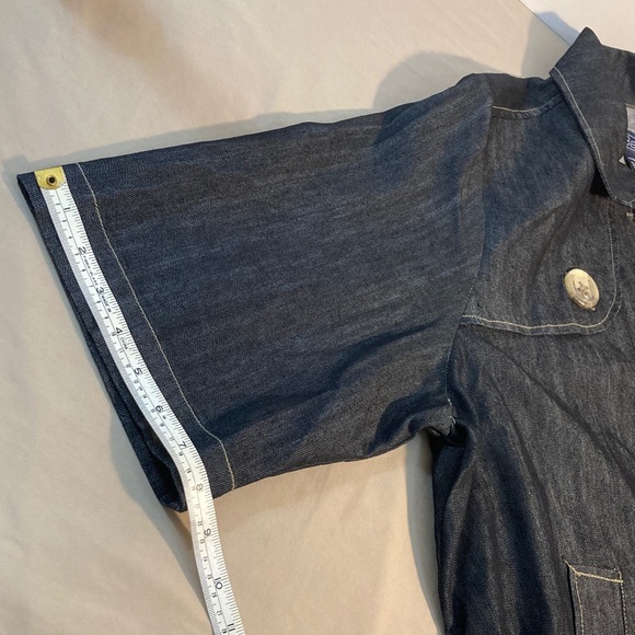 Baccini Women's Dark Indigo Jean Jacket Marbled Buttons NWT Size 18/20 - Picture 16 of 16